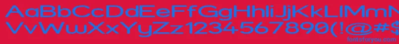 StreetExpanded Font – Blue Fonts on Red Background