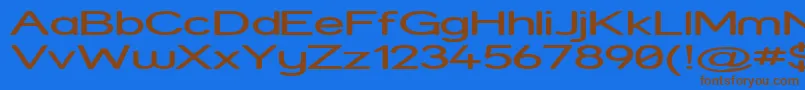 StreetExpanded Font – Brown Fonts on Blue Background