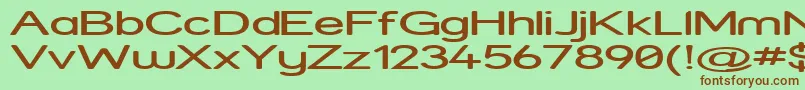 StreetExpanded Font – Brown Fonts on Green Background