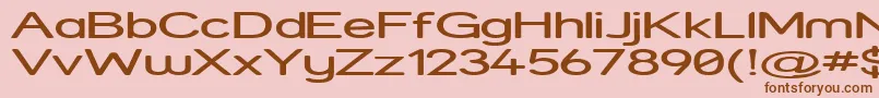 StreetExpanded Font – Brown Fonts on Pink Background