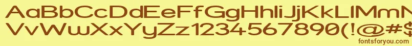 StreetExpanded Font – Brown Fonts on Yellow Background