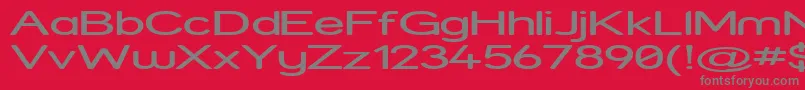 StreetExpanded Font – Gray Fonts on Red Background