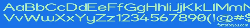 StreetExpanded Font – Green Fonts on Blue Background