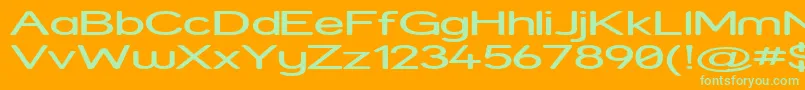 StreetExpanded Font – Green Fonts on Orange Background