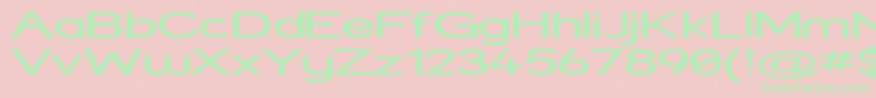 StreetExpanded Font – Green Fonts on Pink Background