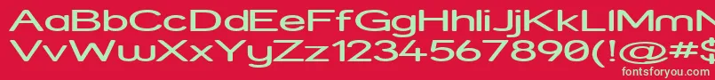 フォントStreetExpanded – 赤い背景に緑の文字