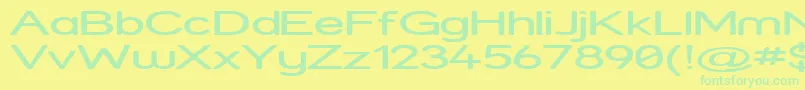 StreetExpanded Font – Green Fonts on Yellow Background