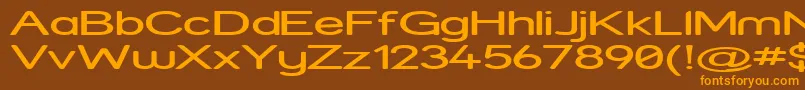 StreetExpanded Font – Orange Fonts on Brown Background