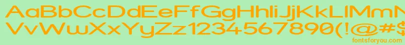 StreetExpanded Font – Orange Fonts on Green Background