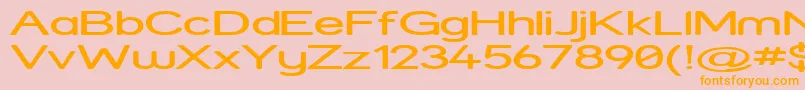 StreetExpanded Font – Orange Fonts on Pink Background