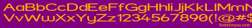 StreetExpanded Font – Orange Fonts on Purple Background