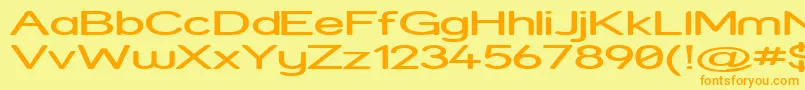 StreetExpanded Font – Orange Fonts on Yellow Background