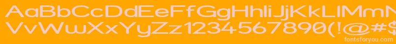 StreetExpanded Font – Pink Fonts on Orange Background