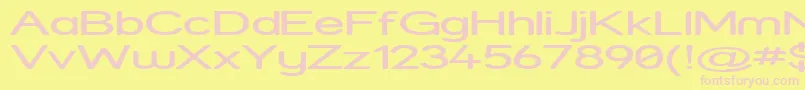 StreetExpanded Font – Pink Fonts on Yellow Background