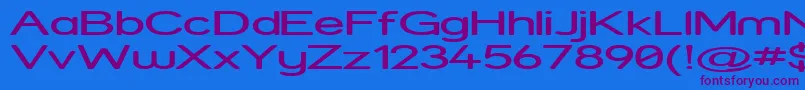 StreetExpanded Font – Purple Fonts on Blue Background
