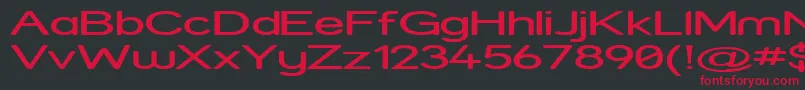 StreetExpanded Font – Red Fonts on Black Background
