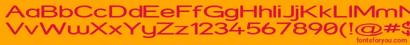 StreetExpanded Font – Red Fonts on Orange Background