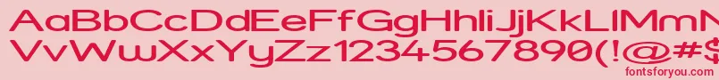 StreetExpanded Font – Red Fonts on Pink Background