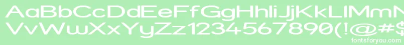 StreetExpanded Font – White Fonts on Green Background