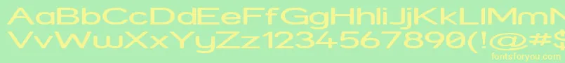 StreetExpanded Font – Yellow Fonts on Green Background