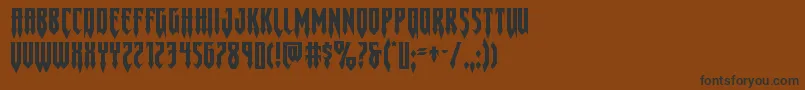 Gotharcticaxtraexpand Font – Black Fonts on Brown Background