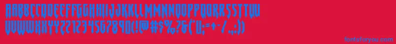 Gotharcticaxtraexpand Font – Blue Fonts on Red Background