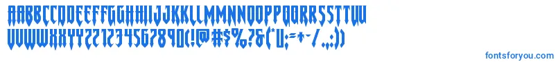 Gotharcticaxtraexpand-Schriftart – Blaue Schriften auf weißem Hintergrund