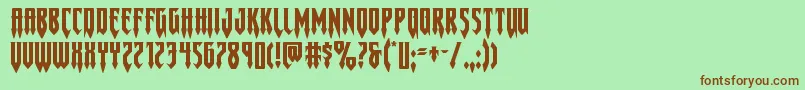 Gotharcticaxtraexpand Font – Brown Fonts on Green Background