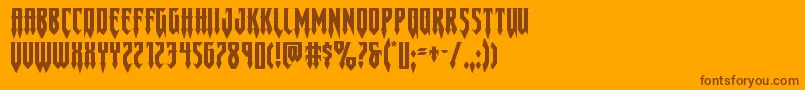 More about Gotharcticaxtraexpand Font Gotharcticaxtraexpand Font – Brown Fonts on Orange Background