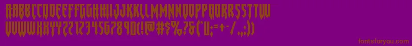 Gotharcticaxtraexpand Font – Brown Fonts on Purple Background