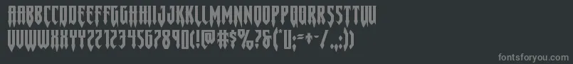 フォントGotharcticaxtraexpand – 黒い背景に灰色の文字