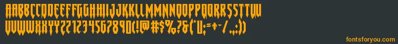 Gotharcticaxtraexpand-Schriftart – Orangefarbene Schriften auf schwarzem Hintergrund