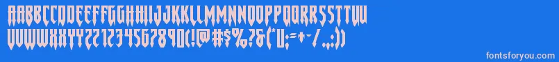 フォントGotharcticaxtraexpand – ピンクの文字、青い背景