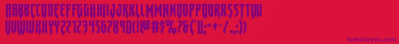 Gotharcticaxtraexpand Font – Purple Fonts on Red Background
