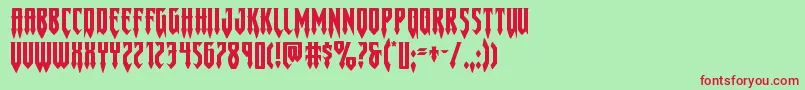 Gotharcticaxtraexpand Font – Red Fonts on Green Background