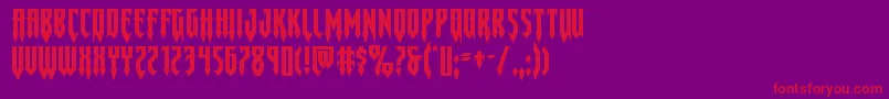 Gotharcticaxtraexpand Font – Red Fonts on Purple Background