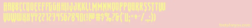 Gotharcticaxtraexpand Font – Yellow Fonts on Pink Background