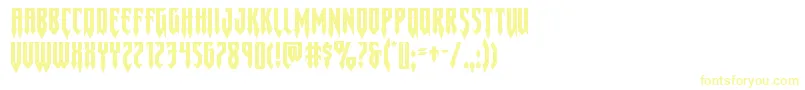 フォントGotharcticaxtraexpand – 黄色のフォント
