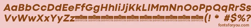 CodecColdExtraboldItalicTrial Font – Brown Fonts on Pink Background
