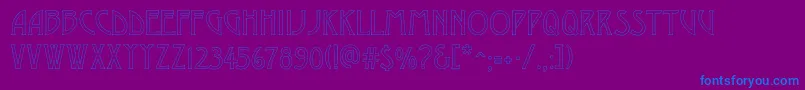 Шрифт Desdemonac – синие шрифты на фиолетовом фоне