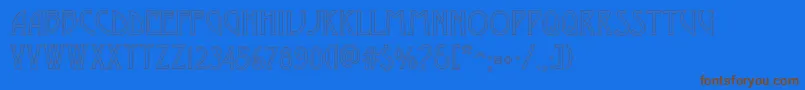Desdemonac Font – Brown Fonts on Blue Background