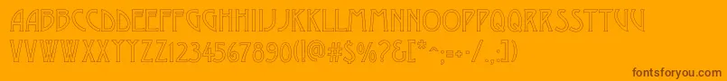 Desdemonac Font – Brown Fonts on Orange Background