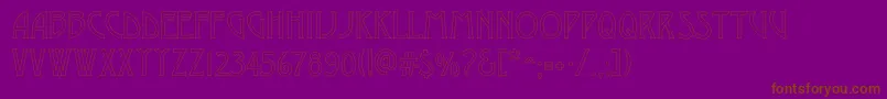 Desdemonac-Schriftart – Braune Schriften auf violettem Hintergrund