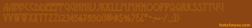 Desdemonac Font – Orange Fonts on Brown Background