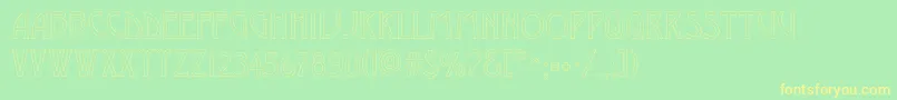 Desdemonac Font – Yellow Fonts on Green Background