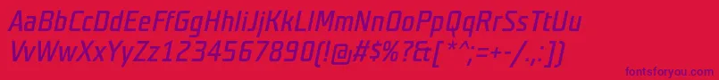 TeutonhellBolditalic Font – Purple Fonts on Red Background