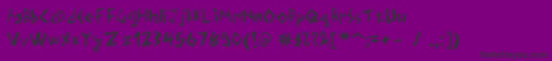 Шрифт Elmarscratchfont – чёрные шрифты на фиолетовом фоне