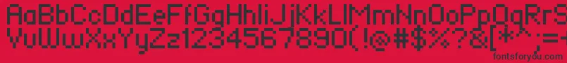 Standard0755 Font – Black Fonts on Red Background