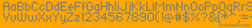 フォントStandard0755 – オレンジの背景に灰色の文字