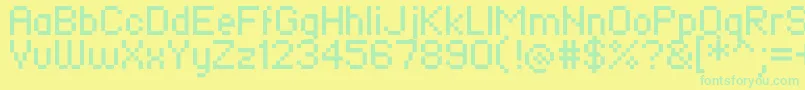 Standard0755 Font – Green Fonts on Yellow Background